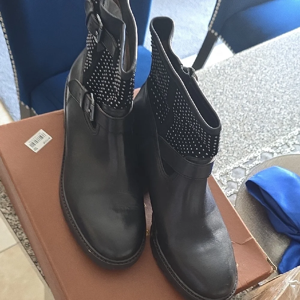 Coach Black Studded Ankle Booties - Picture 14 of 16